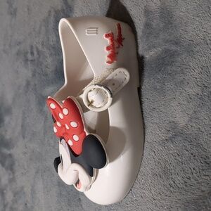Mini Melissa Minnie mouse White and red Shoes girls size 6